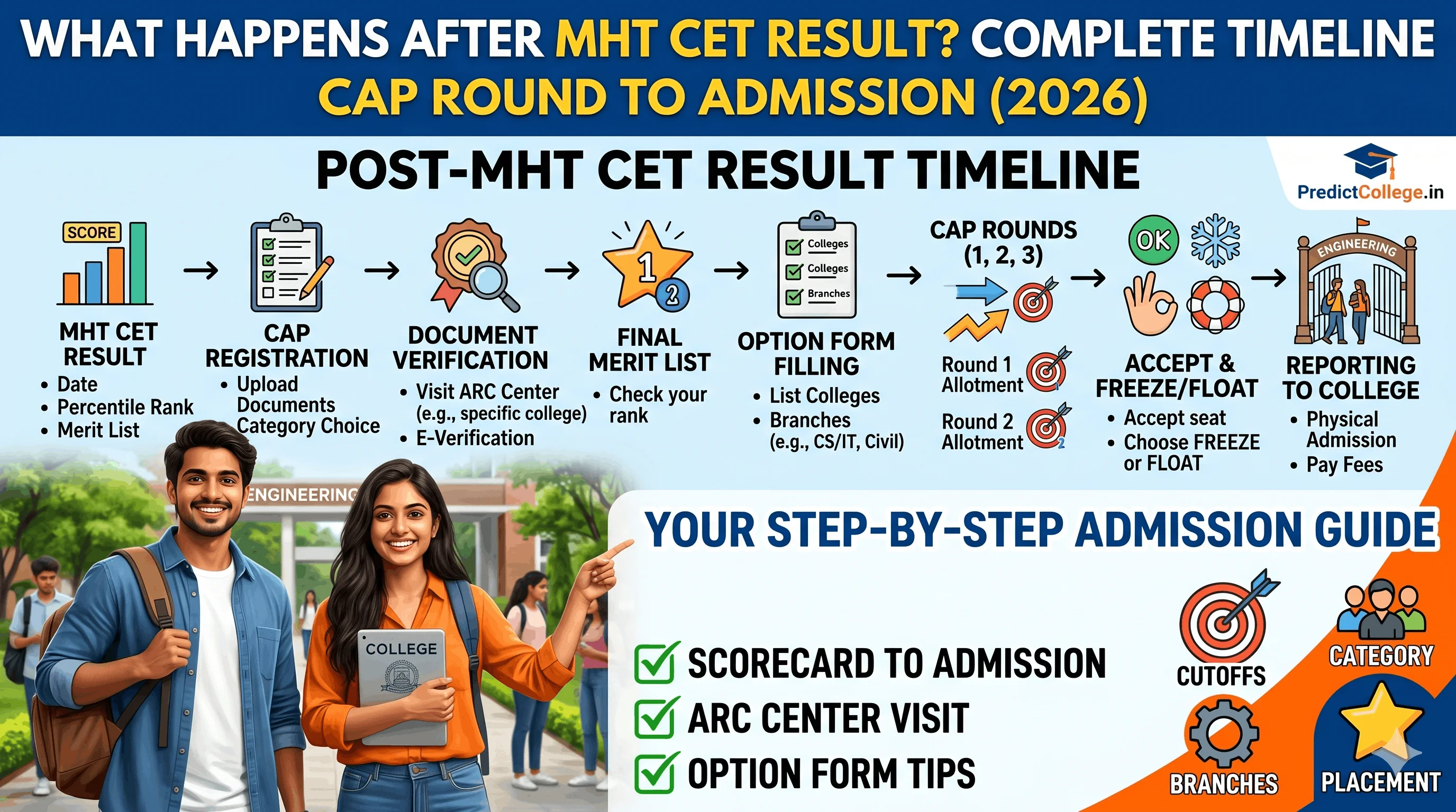MHT CET Result CAP Round Admission Timeline 2026